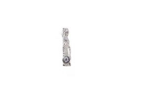 Silver Earrings rhodium plated with cubic zirconia