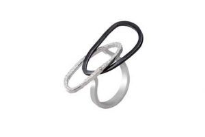 Silver Ring  with oxidized silver