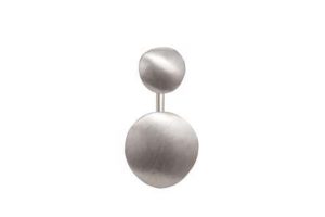 Silver Earrings with glossy surface.