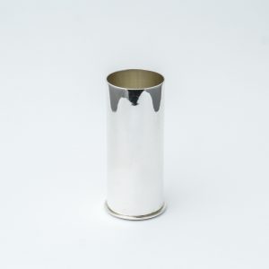 Silver patron-shaped shot glass